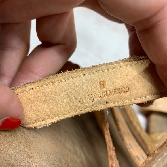 BedStu Henna Womens Leather Strappy Flat Sandals Size 8 Tan - Picture 11 of 12